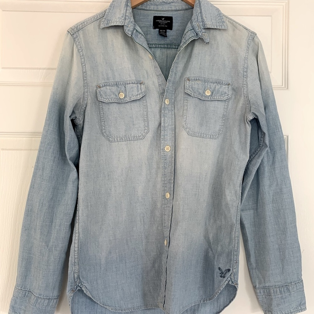 American Eagle denim button down